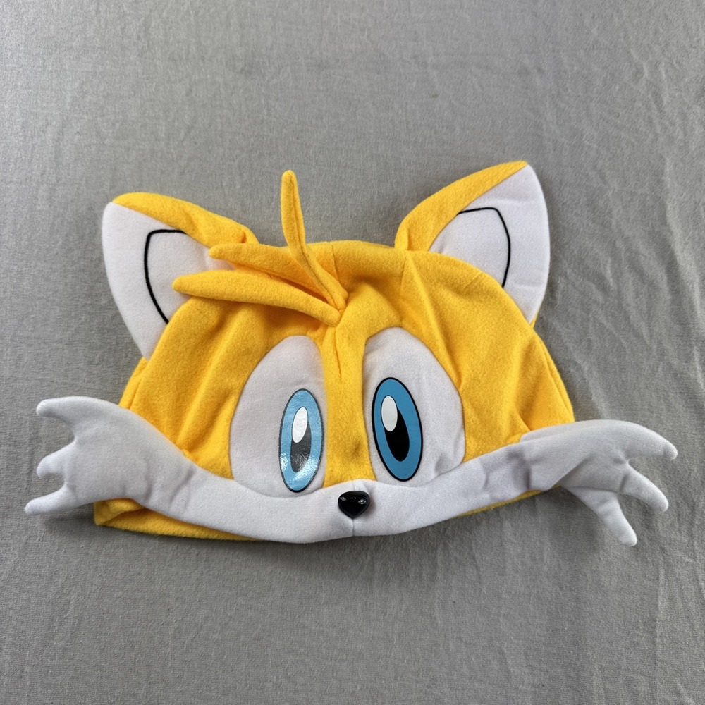 Sonic The Hedgehog Tails Fleece Hat Sega Licensed Cap Halloween Costume Cosplay